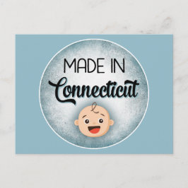 Connecticut Baby Funny Blue New Boy Briefkaart