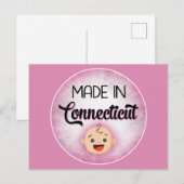 Connecticut Baby Funny Pink New Girl Briefkaart (Voorkant / Achterkant)