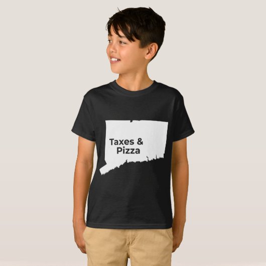 Connecticut Belastingen & Connecticut Pizza T-shirt (Voorkant volledig)