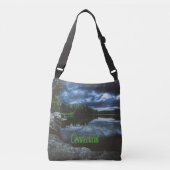 Connecticut Beuece Lake Trees Crossbody Tas (Voorkant)