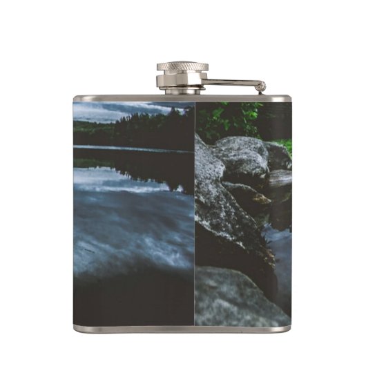 Connecticut Beuece Lake Trees Heupfles (Achterkant)