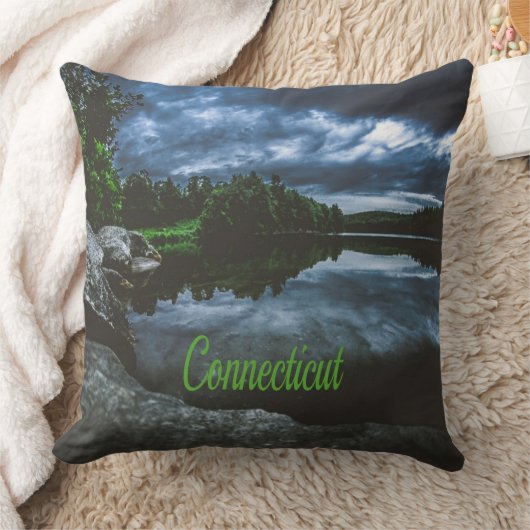 Connecticut Beuece Lake Trees Kussen (Deken)