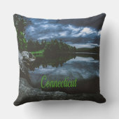 Connecticut Beuece Lake Trees Kussen (Achterkant)
