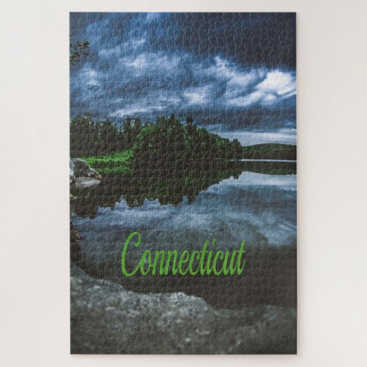 Connecticut Beuece Lake Trees Legpuzzel (Verticaal)