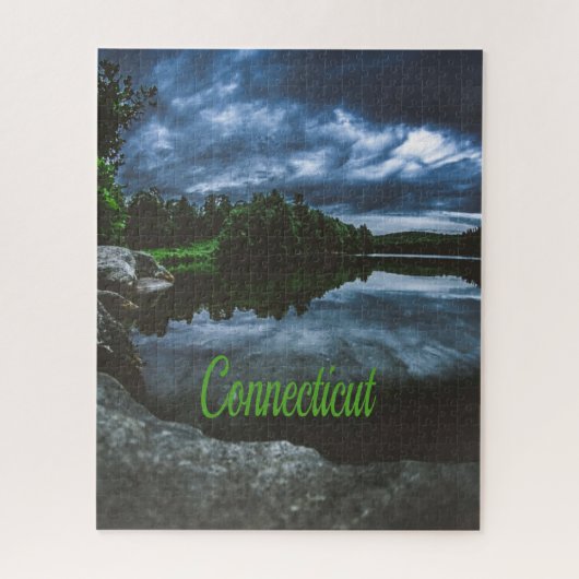 Connecticut Beuece Lake Trees Legpuzzel (Verticaal)