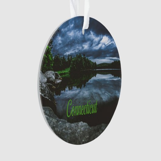 Connecticut Beuece Lake Trees Ornament (voorkant)