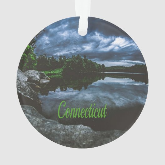 Connecticut Beuece Lake Trees Ornament (achterkant)