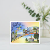 Connecticut  Big Letters Briefkaart (Staand voorkant)