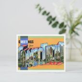 Connecticut  Big Letters Briefkaart (Staand voorkant)