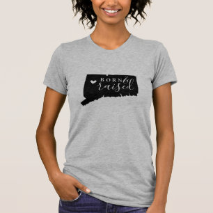 Connecticut Born en Raised State T-shirt