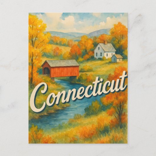 Connecticut Briefkaart (Voorkant)
