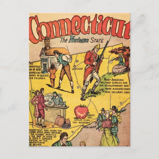 Connecticut Briefkaart (Voorkant)