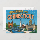 CONNECTICUT-Briefkaart Briefkaart (Voorkant / Achterkant)