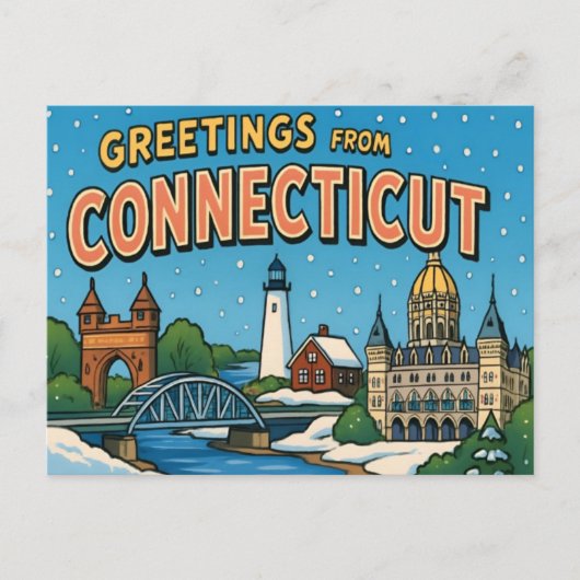 CONNECTICUT-Briefkaart Briefkaart (Voorkant)