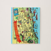 Connecticut Briefkaart Kaart Jigsaw Puzzel (Verticaal)