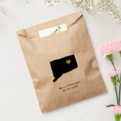 Connecticut bruiloft gunst trakteren zakken, gesch bedankzakje (Gezegeld)