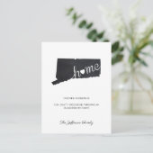 Connecticut Chalkboard State Map Moving Briefkaart (Staand voorkant)