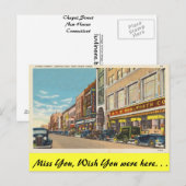 Connecticut, Chapel Street, New Haven Briefkaart (Voorkant / Achterkant)