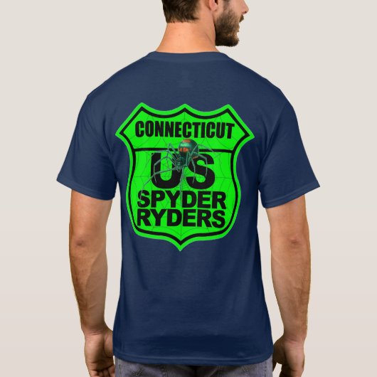 Connecticut Chapter - Logo 2-zijdig groen T-shirt (Achterkant)