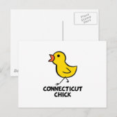 Connecticut Chick-Briefkaart Briefkaart (Voorkant / Achterkant)