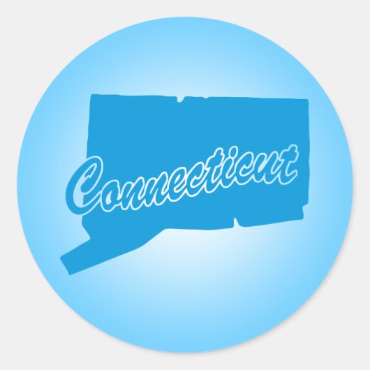 Connecticut Classic Round Sticker (Voorkant)