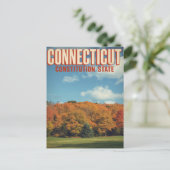 Connecticut Constitutie Staat Herfstloof Briefkaart (Staand voorkant)