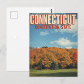 Connecticut Constitutie Staat Herfstloof Briefkaart (Voorkant / Achterkant)