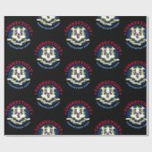 CONNECTICUT CONSTITUTION STATE FLAG CADEAUPAPIER (Vlak)