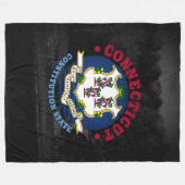 CONNECTICUT CONSTITUTION STATE FLAG FLEECE DEKEN (Voorkant (Horizontaal))