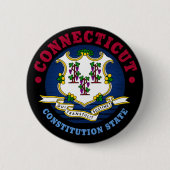 CONNECTICUT CONSTITUTION STATE FLAG RONDE BUTTON 5,7 CM (Voorkant)