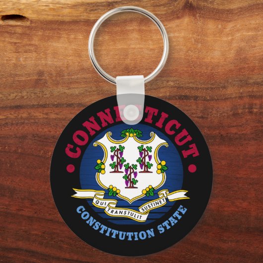 CONNECTICUT CONSTITUTION STATE FLAG SLEUTELHANGER (Voorkant)