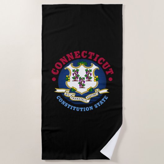 CONNECTICUT CONSTITUTION STATE FLAG STRANDLAKEN (Voorkant)