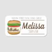 Connecticut CT Steamed Cheese Burger Cheeseburger Naamplaatje (Voorkant)