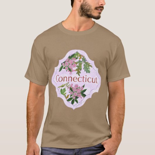 Connecticut Design Motif Illustration for Traveler T-shirt (Voorkant)