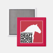 Connecticut Draft Paard Rescue magneet (Voorkant / Achterkant)