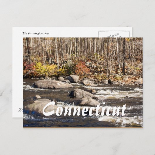 Connecticut Fall River Postcard Briefkaart (Voorkant / Achterkant)