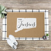 Connecticut familie Monogram staat deurmat