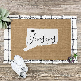Connecticut familie Monogram staat deurmat