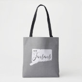 Connecticut Family Monogram State Canvas tas (Voorkant)