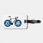 Connecticut Flag Cycling Bagagelabel (Achterkant horizontaal)