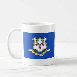 Connecticut Flag + Kaart Mok