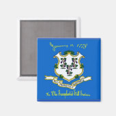 Connecticut Flag Magnet (Voorkant / Achterkant)