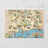 Connecticut Funny Map Briefkaart (Voorkant)