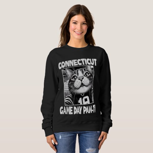 Connecticut Game Day Party Funny Home State Connec Trui (Voorkant volledig)