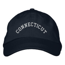 Connecticut geborduurd Basic Pet Navy Blue