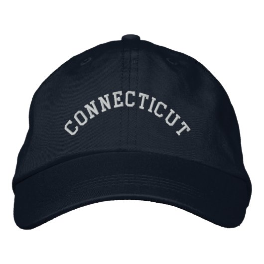 Connecticut geborduurd Basic Pet Navy Blue (Voorkant)