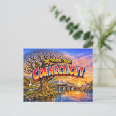Connecticut Groeten Ansichtkaart  Briefkaart (Staand voorkant)