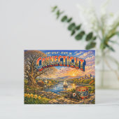 Connecticut Groeten Ansichtkaart  Briefkaart (Staand voorkant)
