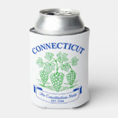 Connecticut grondwet staat druiven blikjeskoeler (Blikje Voorkant)