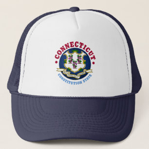 CONNECTICUT GRONDWET STAATSVLAG TRUCKER PET
